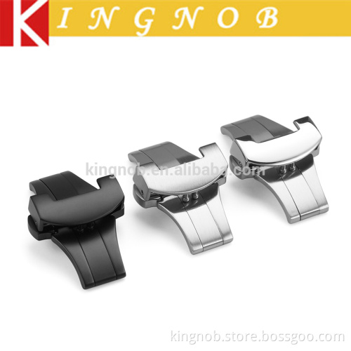 22mm brushed slive folded buckle stainless steel deployment clasp watch buckle